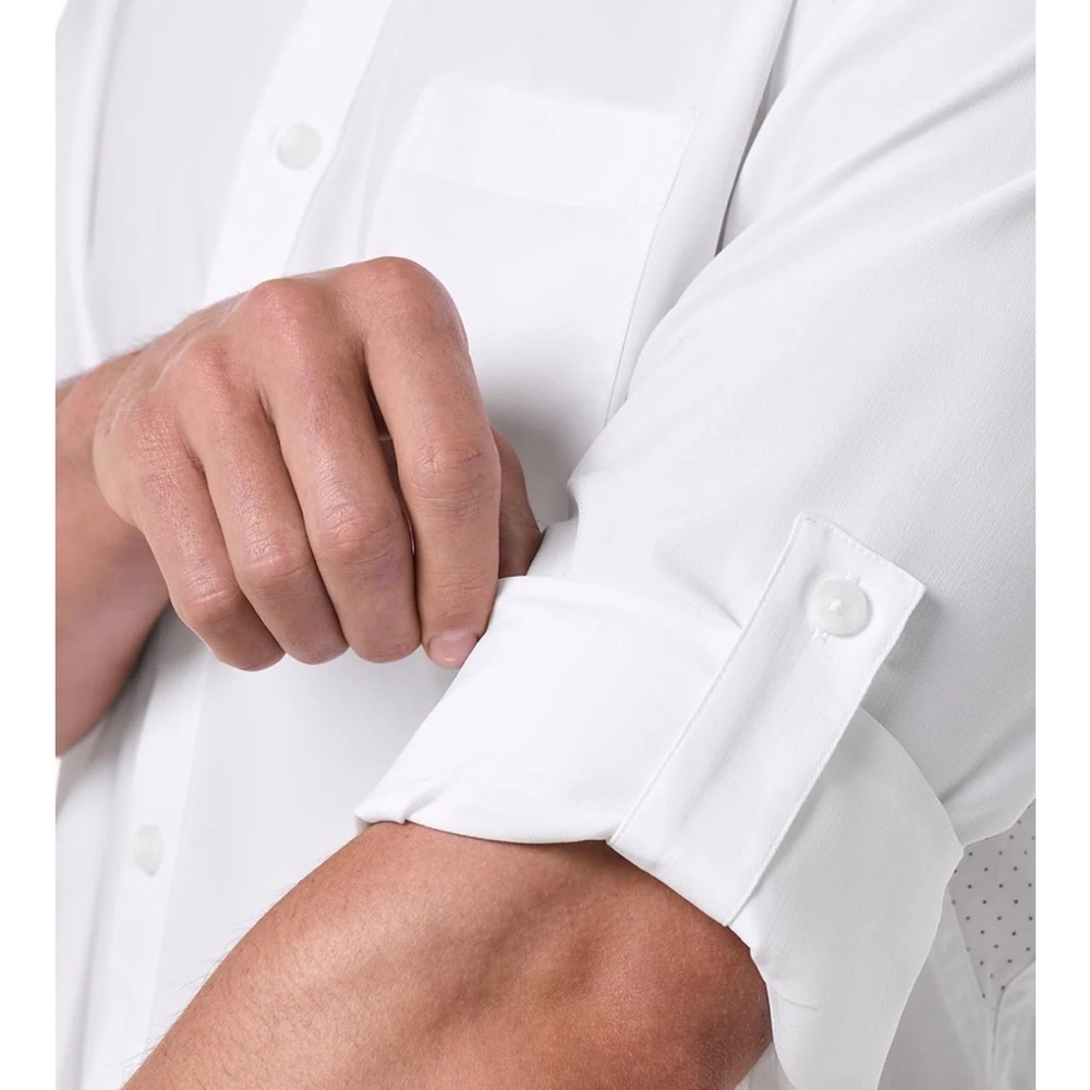 Coolibar Men's Aricia Sun Shirt White XL - Picture 3 of 14